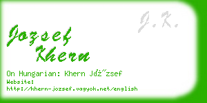 jozsef khern business card